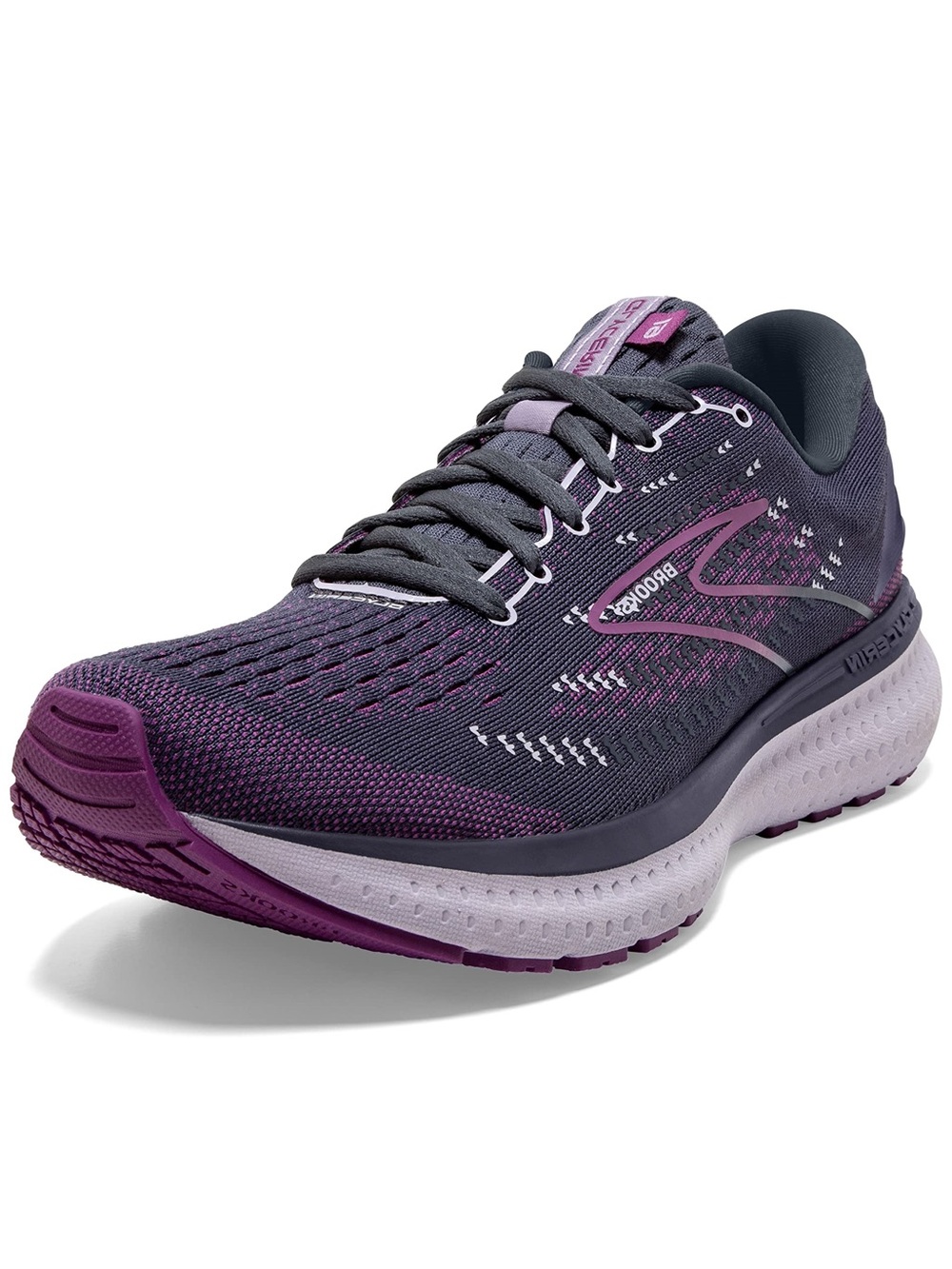 Brooks Women's Glycerin Ombré  Running Shoe in Deep Purple and Dark Gray